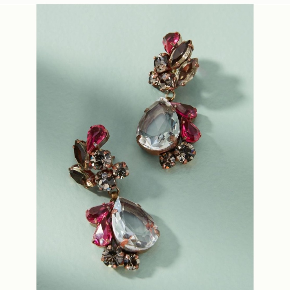 Anthropologie Alba Bijoux crystal drop earrings